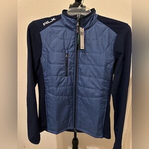 RLX Ralph Lauren Printed CoolWool French Navy Mens Golf Jacket. Sz S NWT